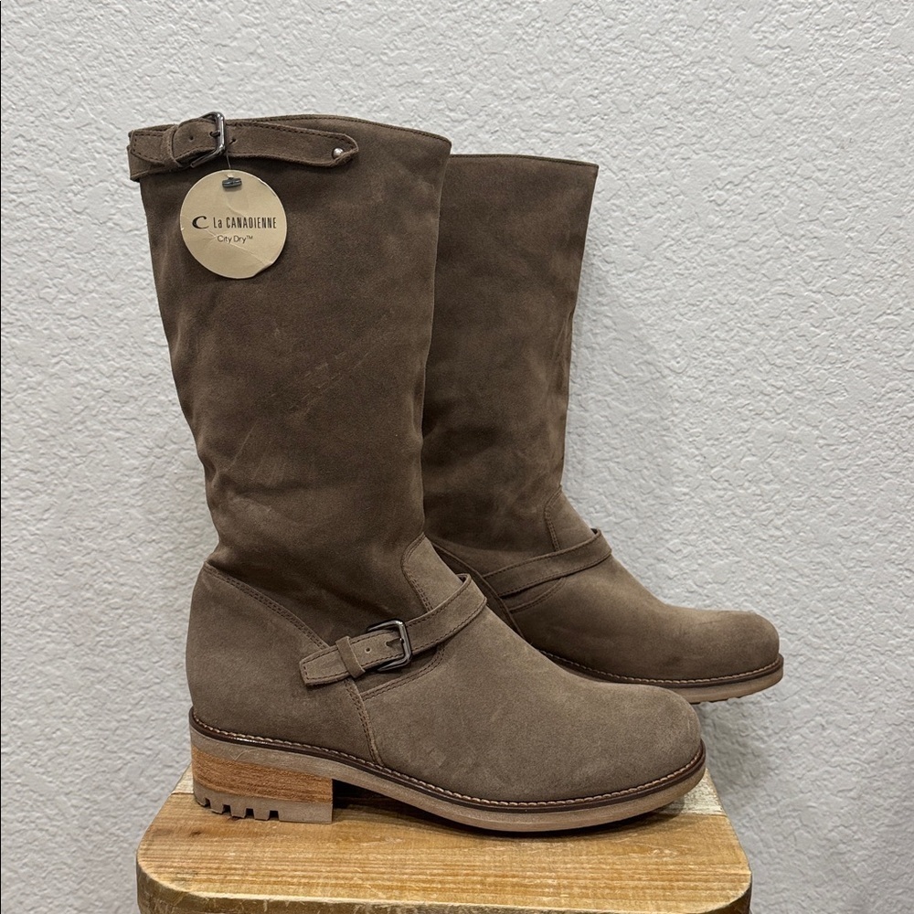 La Canadienne Colleen City Dry Suede Lined Boots Size 10